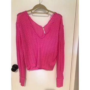 Pink Free people sweater